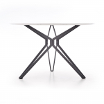 Stalas Pixel, balta sp./juoda sp., 120 cm x 120 cm x 76 cm