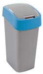 &Scaron;iuk&scaron;liadėžė Curver FlipBin, mėlyna sp./sidabro sp., 50 l, 65.3 cm x 29.4 cm