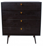 Komoda Home4you Amsterdam 45044, juoda sp., 90 cm x 40 cm x 80 cm