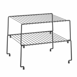 Lentynėlė Metaltex Lava Level-2, 33 cm x 23 cm x 13 cm, nerūdijantysis plienas, juoda sp.
