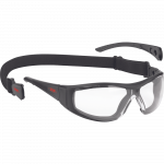 Apsauginiai akiniai JSP Stealth Hybrid AF, skaidrūs/juoda, Universalus dydis