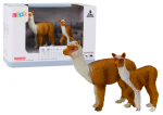 Figūrėlių rinkinys, lama Lean Toys Model Series, 2 vnt., ruda