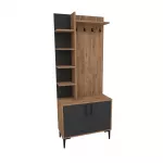 Drabužių kabykla su lentyna Kalune Design Julendor, 182.8 cm, antracito sp./pu&scaron;ies sp