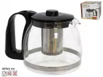 Arbatinukas su sieteliu Kitchen&GO, 1.25 l, skaidri sp./juoda sp.