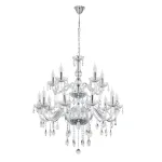 Kri&scaron;tolinis sietynas kabinamas Candellux Lighting Cristallo 30-30399, E14, 15 x 40 W, skaidri sp. / chromo sp.