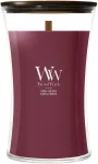 Žvakė, aromatinė WoodWick Hourglass dark cherry, 90 - 140 h, 609 g, tamsiai raudona sp.