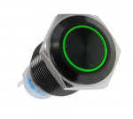 LED ap&scaron;vietimo jungiklis Lamptron, juoda sp./žalia sp.
