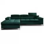Kampinė sofa Ricardo Monolith 37, žalia sp., kairinė, 205 x 280 cm x 90 cm