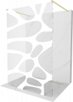 Du&scaron;o sienelė Mexen Kioto Walk-in, 100 cm x 200 cm, brushed gold/grūdintas