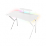 Kompiuterinių žaidimų stalas Genesis Holm 320 RGB, 120 cm x 60 cm, 75 cm, balta sp.