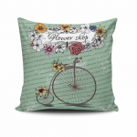 Dekoratyvinės pagalvėlės užvalkalas Mioli Decor NKLF-296, žalia/įvairių spalvų, 43 cm x 43 cm