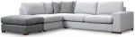 Kampinė sofa Hanah Home Loop 1, pilka sp./&scaron;viesiai pilka sp., kairinė, 266 x 95 cm x 85 cm