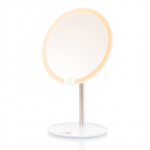 Kosmetinis veidrodis ETA Cosmetic Mirror, su ap&scaron;vietimu, pastatomas, 26 cm x 30.5 cm, balta sp.