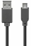Kabelis Goobay 93918 USB 2.0, Micro USB B male, 1 m, juoda sp.