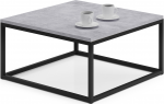 Kavos staliukas ADRK Belten, juoda sp./pilka sp., 65 cm x 65 cm x 33 cm