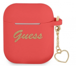 Ausinių dėklas Guess GUA2LSCHSR Apple Airpods/Airpods 2, raudona sp.