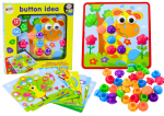 Smeigtukų dėlionė Lean Toys Button Idea, įvairių spalvų