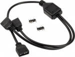 Kabelis Kolink ARGB 1-2 Splitter 3-Pin ARGB (+5V/​DATA/​GND), 2 x 3-Pin ARGB (+5V/​DATA/​GND), 0.3 m, juoda