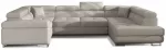 Kampinė sofa Letto Cover 02, &scaron;viesiai ruda sp., de&scaron;ininė, 202 x 340 cm x 90 cm