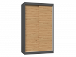Spinta IGA 120, antracito sp./ąžuolo sp., 61 cm x 120 cm x 200 cm