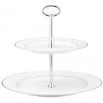 Serviravimo padėklas Ambition Aura Silver, 27 cm x 23 cm, 27 cm, Balta sp./Sidabro sp.
