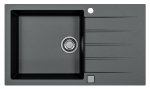 Virtuvinė plautuvė Alveus Cadit 40, granitas, 50 cm x 86 cm x 19.8 cm, juoda sp.