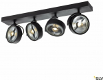 &Scaron;viestuvas lubų ir sienų SLV Kalu, GU10, 4 x 75 W, juoda sp.