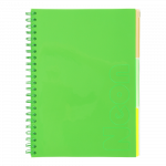 Sąsiuvinis matematikos/fizikos/chemijos Zibi Neon, langeliais, A4, 120 lapų, Žalia sp.