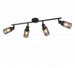 &Scaron;viestuvas lubų Reality Mars, E14, 4 x 40 W, skaidri sp./juoda sp.