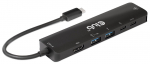 &Scaron;akotuvas Club 3D CSV-1596 USB-C male, HDMI/2x USB/2x USB-C/RJ-45 female, juoda sp.