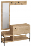 Batų spintelė Kalune Design Nonso, ąžuolo sp., 120 cm x 35 cm x 70 cm