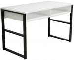 Ra&scaron;omasis stalas Kalune Design Misto 835PUQ3818, 120 cm x 60 cm, 75 cm, balta sp./juoda sp.