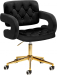 Darbo kėdė ActivEshop 4Rico, 61 x 61 x 43 - 58 cm, aukso sp./juoda sp.