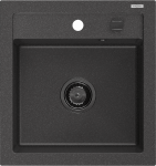 Virtuvinė plautuvė Mexen Vito, derva/granitas, 49 cm x 52 cm x 21 cm, juoda sp./pilka sp./grafito sp.