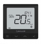Termostatas Salus Controls Quantum SQ610BRF, montuojamas ant pavir&scaron;iaus, juoda, 8.6 cm, 0 - 50 &deg;C