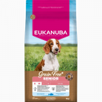 Sausas &scaron;unų maistas Eukanuba Grain Free Senior, žuvis, 3 kg