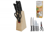 Virtuvinių peilių komplektas, su stovu Kitchen&GO, 7 vnt.