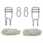Aksesuaras Cattara Hammock Hooks, poliesteris/metalas, balta/sidabro