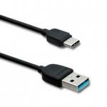 Kabelis Qoltec 52348 USB 2.0, USB Type C, 3 m, juoda sp.