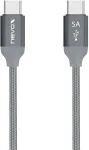 Kabelis Nevox 1654, 2 x USB Type C, 200 cm, pilka sp.