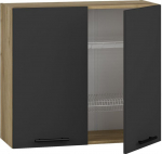Vir&scaron;utinė virtuvinė spintelė Vento GC-80/72, antracito sp./ąžuolo sp., 30 cm x 80 cm x 72 cm