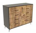 Komoda Kalune Design Comfort 854KLN3401, antracito sp./pu&scaron;ies sp, 100 cm x 80 cm x 40 cm