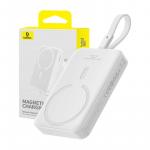 Ne&scaron;iojamas įkroviklis (Power bank) Baseus Magnetic Mini, 10000 mAh, 20 W, balta sp.