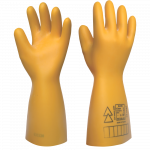 Darbo pir&scaron;tinės lateksinės, elektrikų Cerva ELSEC, suaugusiems, geltona sp., 10