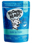 &Scaron;lapias kačių maistas Meowing Heads Surf&Turf, jautiena/vi&scaron;tiena/tunas, 0.1 kg