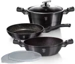 Puodų ir keptuvių rinkinys, su priedais Berlinger Haus Carbon Pro BH-6905