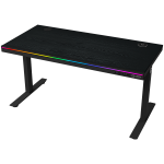 Kompiuterinių žaidimų stalas reguliuojamo auk&scaron;čio Lorgar LRG-DP80W, 140.5 cm x 116.5 cm, 70.5 - 116.5 cm, juoda sp.