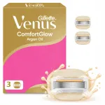 Keičiamos skustuvo galvutės Gillette Venus ComfortGlow Argan Oil, 3 vnt