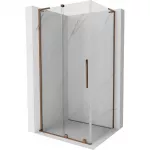 Du&scaron;o kabina Mexen Velar L 871-090-120-03-60, stačiakampė, be padėklo, 90 cm x 120 cm x 200 cm, aukso sp./skaidrus