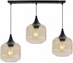 &Scaron;viestuvas lubų Candellux Lighting Estas 33-51547, E27, 3 x 40 W, gintaro sp. / juoda sp.